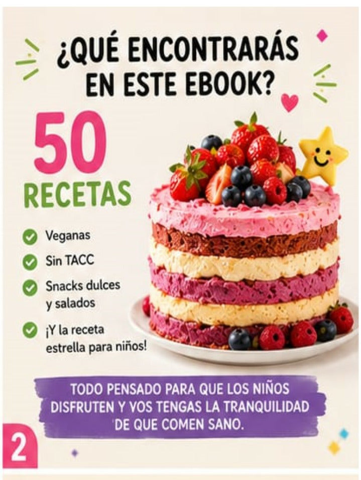 Ebook: Cumpleaños Infantil Saludable 🎂 ➕ 6 Bonus de Regalo