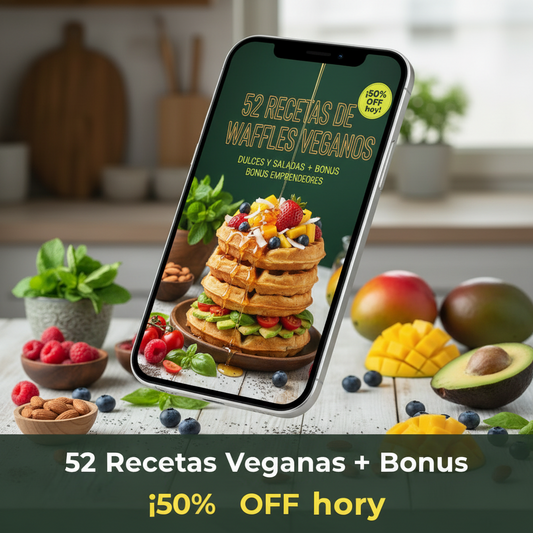 52 Recetas de Waffles Veganos: Dulces y Saladas